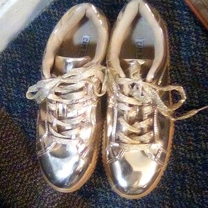 Gold sneakers